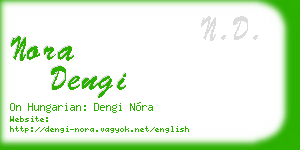 nora dengi business card
