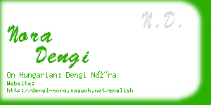 nora dengi business card